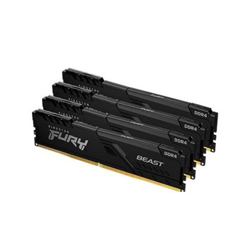 Kingston 32gb 2666mhz Ddr4 Cl16 Dimm (kit Of 4) Fury Beast Black (KF426C16BBK4/32)