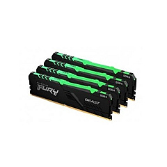 Kingston 32gb 3200mhz Ddr4 Cl16 Dimm (kit Of 4) Fury Beast Rgb (KF432C16BBAK4/32)