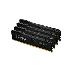 Kingston 64gb 3200mhz Ddr4 Cl16 Dimm (kit Of 4) Fury Beast Black (KF432C16BBK4/64)