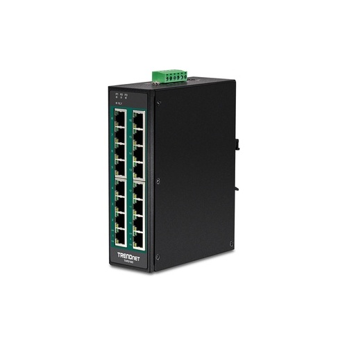 Trendnet 16-port Hardened Industrial Gigabit Poe+ Din-rail Switch (TIPG160)