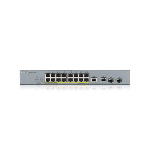 Zyxel Gs1350-18hp - 16-port Gigabit Poe+ L2 Web Managed Switch (250w) W/2 Sfp Uplink W/1y Nebula Included (GS135018HP)