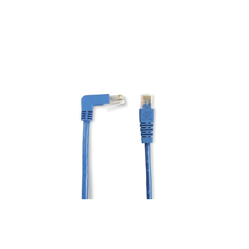 Black Box Cat6 250-mhz Molded Angled Stranded Ethernet Patch Cable - Unshielded (utp), Cm Pvc (rj45 M/m), Blue, 10-ft. (3.0-m) (EVNSL216-0010-90DS)