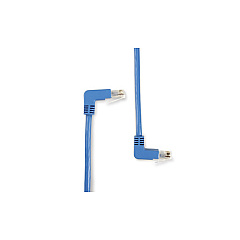 Black Box Cat5e 100-mhz Molded Angled Stranded Ethernet Patch Cable - Unshielded (utp), Cm Pvc (rj45 M/m), Blue, 6-ft. (1.8-m) (EVNSL21E-0006-90DU) Black Box Cat5e 100-mhz Molded Angled Stranded Ethernet Patch Cable - Unshielded (utp), Cm Pvc (rj45 M/m), Blue, 6-ft. (1.8-m) (EVNSL21E-0006-90DU)