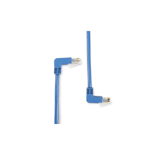 Black Box Cat5e 100-mhz Molded Angled Stranded Ethernet Patch Cable - Unshielded (utp), Cm Pvc (rj45 M/m), Blue, 6-ft. (1.8-m) (EVNSL21E-0006-90DU)