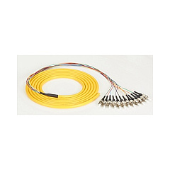 Black Box Os2 9-micron Single-mode Fiber Optic Pigtail - 12-strand, Ofnr, Pvc, St, Yellow, 3-m (9.6-ft.) (FOPT50S1-ST-12YL-3)