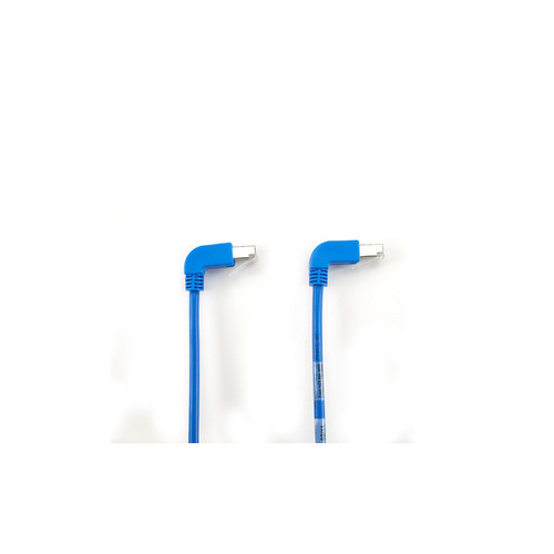 Black Box Cat5e 100-mhz Molded Angled Stranded Ethernet Patch Cable - Shielded (f/utp), Cm Pvc (rj45 M/m), Blue, 6-ft. (1.8-m) (EVNSL21ES-0006-90DD)