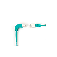 Black Box Cat5e 100-mhz Molded Angled Stranded Ethernet Patch Cable - Shielded (f/utp), Cm Pvc (rj45 M/m), Green, 15-ft. (4.6-m) (EVNSL22ES-0015-90DS)