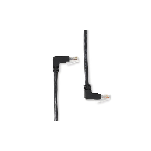 Black Box Cat6 250-mhz Molded Angled Stranded Ethernet Patch Cable - Unshielded (utp), Cm Pvc (rj45 M/m), Black, 10-ft. (3.0-m) (EVNSL276-0010-90DU)