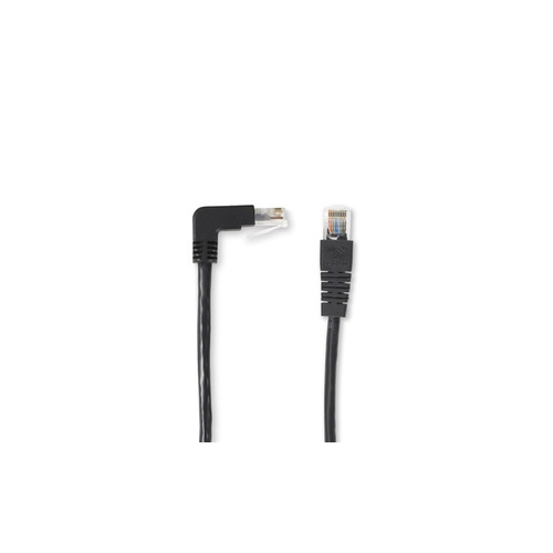 Black Box Cat5e 100-mhz Molded Angled Stranded Ethernet Patch Cable - Unshielded (utp), Cm Pvc (rj45 M/m), Black, 3-ft. (0.9-m) (EVNSL27E-0003-90DS)
