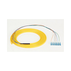 Black Box Os2 9-micron Single-mode Fiber Optic Pigtail - 6-strand, Ofnr, Pvc, Lc, Yellow, 3-m (9.6-ft.) (FOPT50S1-LC-6YL-3)