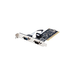StarTech 2-port Pci Rs232 Serial Adapter Card - Pci Serial Port Expansion Controller Card - Pci To Dual Serial Db9 Card - Standard (installed) & Low Profile (PCI2S5502)