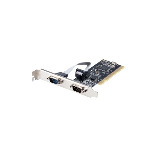 StarTech 2-port Pci Rs232 Serial Adapter Card - Pci Serial Port Expansion Controller Card - Pci To Dual Serial Db9 Card - Standard (installed) & Low Profile (PCI2S5502)