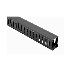 Black Box Slotted Wiring Duct Cable Raceway With Cover - 2.25"h X 1.5"w, 72"l, Black, Gsa, Taa (RMT312A) Black Box Slotted Wiring Duct Cable Raceway With Cover - 2.25"h X 1.5"w, 72"l, Black, Gsa, Taa (RMT312A)