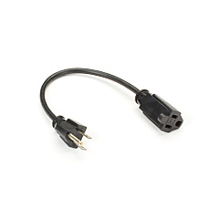 Black Box Outlet Saver Ac Mini Extension Cord - Nema 5-15p To Nema 5-15r, 1-ft. (0.3-m) (EPXR17-R2)