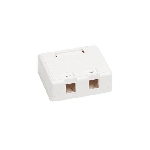 Tripp Lite Surface-mount Box Keystone Jack 2-port (N082002WH)