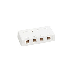 Tripp Lite Surface-mount Box Keystone Jack 4-port (N082-004-WH)