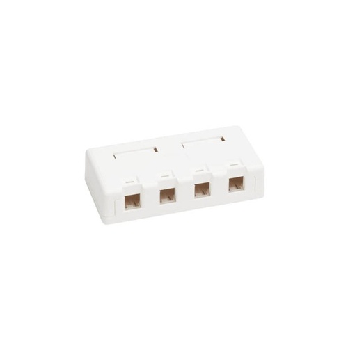 Tripp Lite Surface-mount Box Keystone Jack 4-port (N082-004-WH)