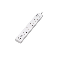 Tripp Lite Power Strip 4outlet Bs1363a Usb Charging (PS4B18USBW)