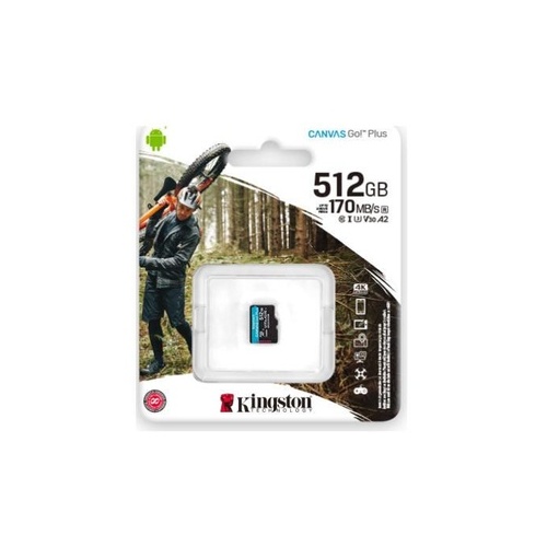 Kingston 512gb Microsdxc Canvas Go Plus 170r A2 (SDCG3/512GBSP)