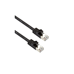 Black Box Cat6a 500-mhz Slimline Molded Snagless Stranded Ethernet Patch Cable Shielded(f/utp),cm Pvc(rj45m/m),black,20-ft.(6.0-m) (CAT6APCS-020-BK)