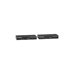 Black Box Kvm Extender Kit Over Fiber-single-monitor, Displayport 4k30, Usb 2.0, Audio, Serial, Local Video Out, Sfp Port,gsa,taa (KVXLCDPF-100)