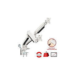 SIIG Dual Aluminum Desk Mount With Usb Port (CEMT3211S1)