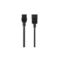 Monoprice Heavy Duty Extension Cord - Iec 60320 C20 To Iec 60320 C19_ 12awg_ 20a/2500w_ Sjt_ 250v_ Black_ 15ft (40133)
