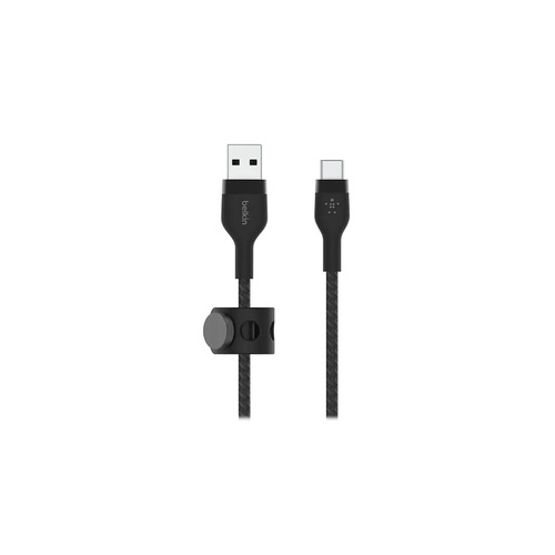 Belkin Usb-a To Usb-c, Braid Sil, 2m, Blk (CAB010BT2MBK)