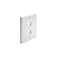 Tripp Lite 2-port Dual Outlet Keystone Wall Plate (N042-001-WH)