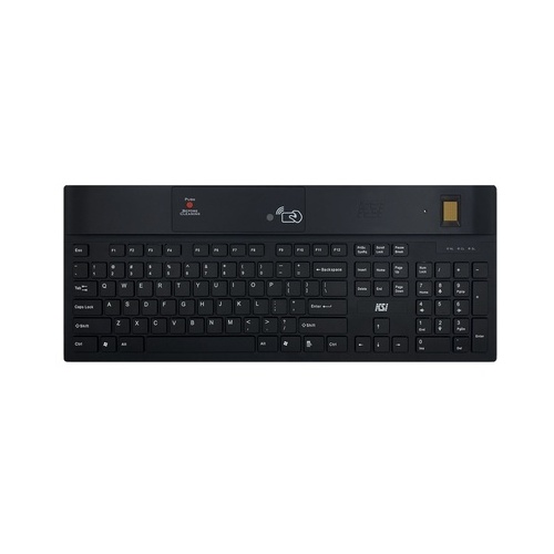 Key Source International 104 Usb Kb W/rfid Dual Freq, Bio Fingerprint, & Cleaning Button (1700SXHFFFB21)