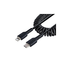 StarTech 50cm/20in Usb C Lightning Cable, Coiled (RUSB2CLT50CMBC)