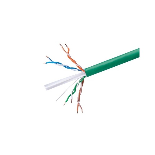 Monoprice Cat6 Ethernet Bulk Cable - Solid_ 550mhz_ Utp_ Cmr_ Riser Rated_ Pure Bare Copper Wire_ 23awg_ No Logo_ 1000ft_ Green (ul) (41360)