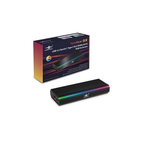 Vantec Nexstar Sx, Usb 3.2 Gen2x1 Type C M.2 Nvme/sata Rgb (NST211C3RGB)