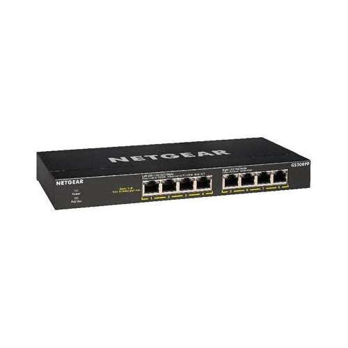 NETGEAR 8 Port Gig Poe Unmgd (GS308PP-100NAS)