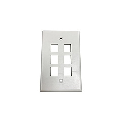Tripp Lite Safe-it Wall Plate 6-port Single-gang (N042AB-006-IVM)