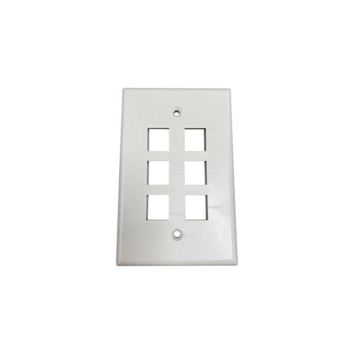 Tripp Lite Safe-it Wall Plate 6-port Single-gang (N042AB-006-IVM)