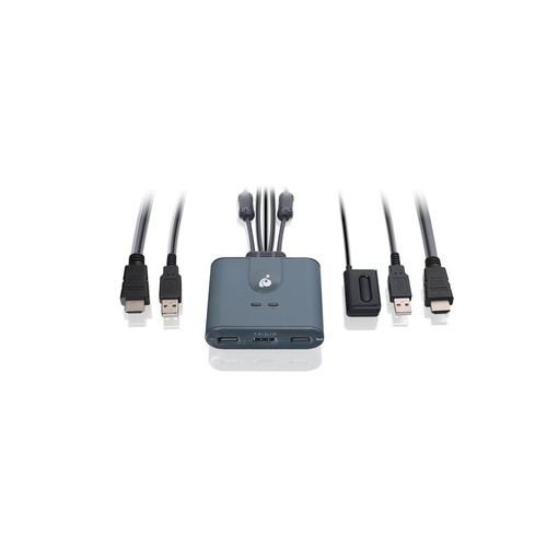 Iogear 2-port Full Hd Kvm Switch With Hdmi And Usb Connections. For 2 Hdmi Pc Share One Keyboard, Mouse And Monitor. (GCS32HU)