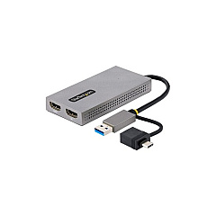 StarTech Usb To Dual Adapter, 4k30hz + 1080p (107B-USB-HDMI)