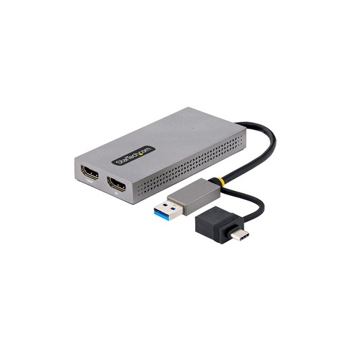 StarTech Usb To Dual Adapter, 4k30hz + 1080p (107B-USB-HDMI)