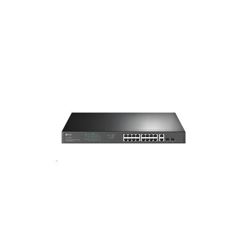 TP-Link 18port Gigabit Rackmount Switch With 16port Poe+ Port: 16gigabit Poe+ Ports, 2gigabit Nonpoe Ports, 2 Combo Gigabit Sfp Slots (TLSG1218MP)