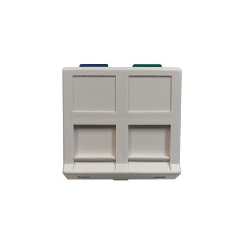 Tripp Lite European Style Insert 2-port White (N042EWM2SAT)