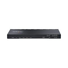 StarTech 4 Port Splitter, 4k 60hz 2.0 Video, 4k W Built In Scaler, 1 In 4 Out, 3.5mm Optical Audio Port (HDMI-SPLITTER-44K60S)