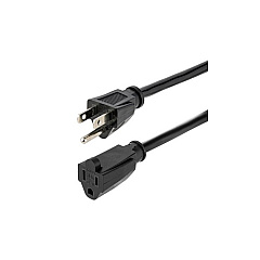 StarTech 15ft (4.5m) Heavy Duty Extension Cord, Nema 5 15p To Nema 5 15r Extension Cord, 15a 125v, 14awg, Heavy Gauge Extension Cable, Heavy Duty Ac Cord (HX-15F-POWER-CORD)