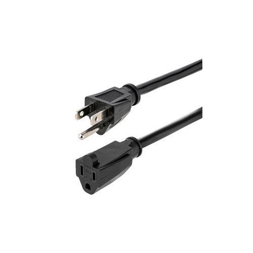 StarTech 15ft (4.5m) Heavy Duty Extension Cord, Nema 5 15p To Nema 5 15r Extension Cord, 15a 125v, 14awg, Heavy Gauge Extension Cable, Heavy Duty Ac Cord (HX-15F-POWER-CORD)