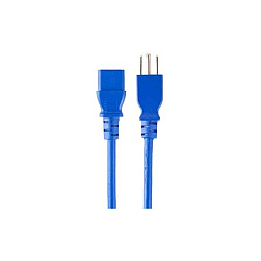 Monoprice Power Cord - Nema 5-15p To Iec 60320 C13, 14awg, 15a/1875w, 3-prong, Blue, 1ft (42058)
