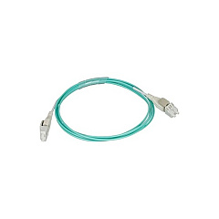Monoprice Om3 Fiber Op. Cable - Reverse Polarity Lc/lc Uniboot_ Ul_ 50/125 Type_ 10gb_ Aqua_ 5m_ Corning (43106)