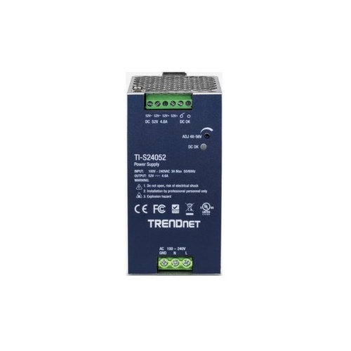 Trendnet 240w, 52v Dc, 4.61 Ac To Dc Din-rail Power Supply With Pfc Function (TIS24052)