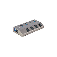 StarTech 4-port Self-powered Usb-c Hub With Individual On/off Switches, Usb 3.0 5gbps Expansion Hub W/power Supply, Desktop/laptop Usb-c To Usb-a Hub (5G4AIBS-USB-HUB-NA)