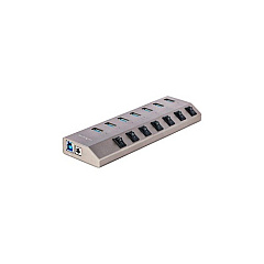 StarTech 7-port Self-powered Usb-c Hub With Individual On/off Switches, Usb 3.0 5gbps Expansion Hub W/power Supply, Desktop/laptop Usb-c To Usb-a Hub (5G7AIBS-USB-HUB-NA)
