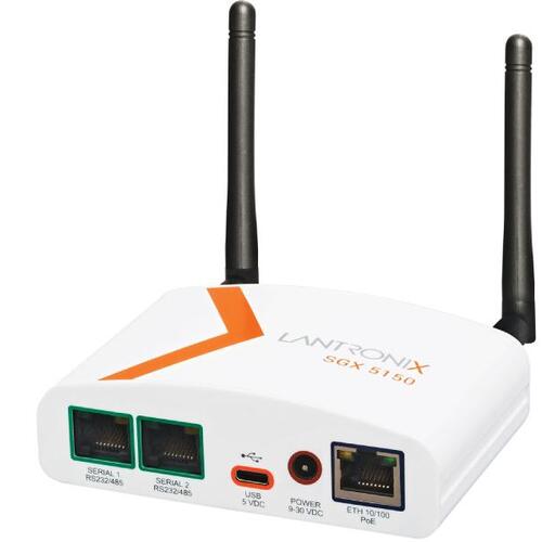 Lantronix Sgx 5150 Iot Device Gateway, Wireless 802.11a/b/g/n/ac, 2xrs232 (rj45), Usb, 10/100 Ethernet, Us (SGX5150202US)